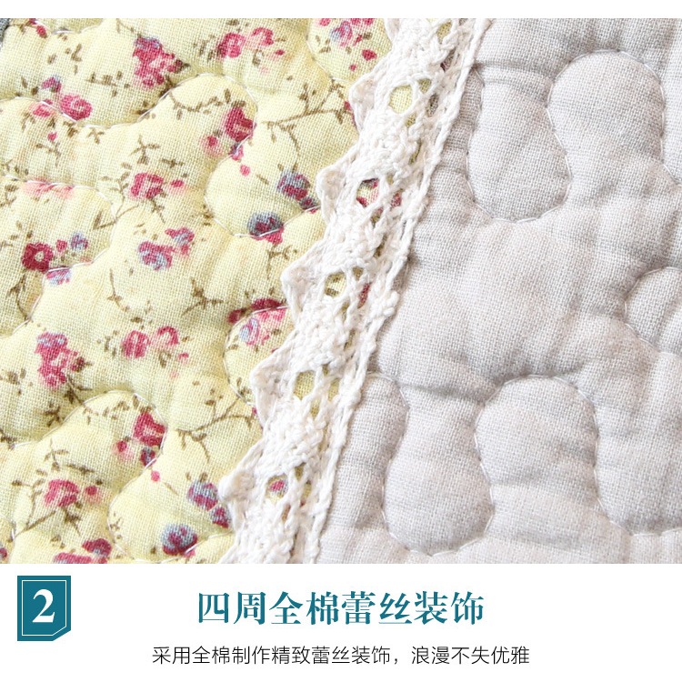 Vỏ Bọc Đệm Ghế Sofa Vải Cotton Chần Bông Dày Chống Trượt Phong Cách Châu Âu