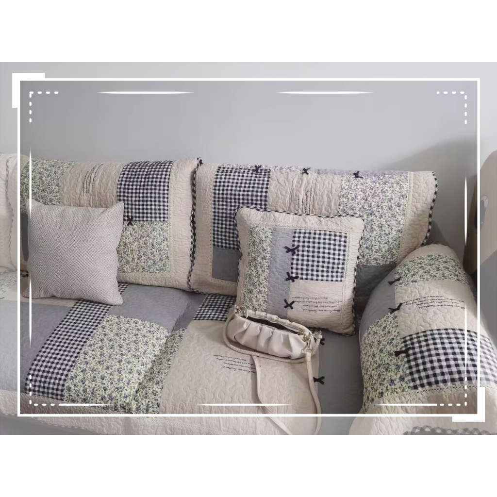 Vỏ Bọc Đệm Ghế Sofa Kết Hợp Bốn Mùa Bằng Cotton Giặt Được Chống Trượt Hình Chữ L Thông Dụng Phong Cách Hàn Quốc Cho Ghế Sofa 123 Người