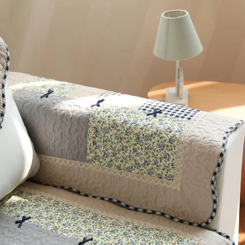 Vỏ Bọc Đệm Ghế Sofa Kết Hợp Bốn Mùa Bằng Cotton Giặt Được Chống Trượt Hình Chữ L Thông Dụng Phong Cách Hàn Quốc Cho Ghế Sofa 123 Người