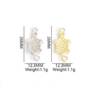 Set 10 Mặt Vòng cổ Hình Rùa Biển Đính Đá Thủ Công