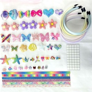 Bộ Phụ Kiện Tự Làm Trang Sức Băng Đô Và Túi Xách handmade DIY Cho Bé Gái