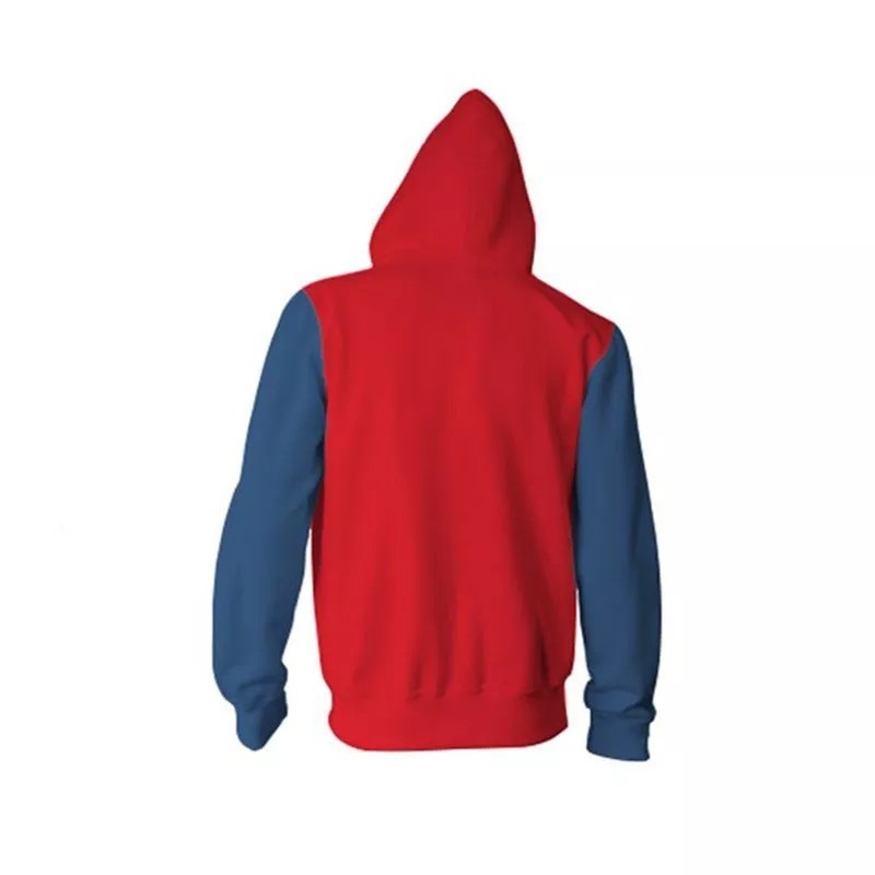 Áo Khoác Hoodie Phối Khoá Kéo Hoạ Tiết Người Nhện Phong Cách unisex