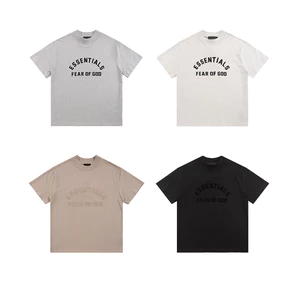 Hàng sẵn có Mùa hè Sản phẩm mới Cotton nguyên chất ESSENTIALS Áo thun ngắn tay cổ tròn FOG