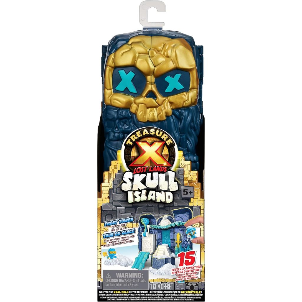 TREASURE X Lost Lands Skull Island Frost Tower Micro Playset, 15 Levels of Adventure. Survive The Traps and Discover 2 Micro Sized Action Figures. Kho Báu X Lost Lands Skull Island Frost Tower Micro Playset, 15 mức Phiêu Lưu. Mô Hình Nhân Vật 2 Kích Thước