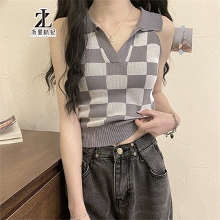 Áo dệt kim ZHELIHANGFEI hai dây gợi cảm cho nữ