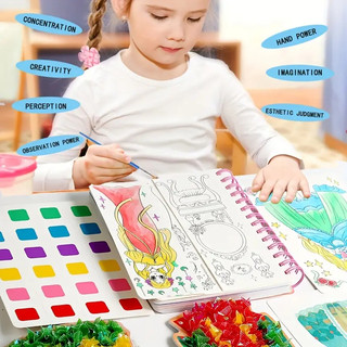 Bộ 23 Giấy Vẽ Tranh Công Chúa Poke 3 Trong 1 Sáng Tạo Cho Bé