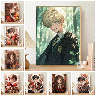 MOZI✨Harry Potter 40*50cm tranh tô màu theo số tranh sơn dầu số hoá tranh số hóa tranh tô màu số hoá tranh số hoá theo yêu cầu nhân vật hoạt hình Tranh Sơn Dầu Kỹ Thuật Số Tự Làm Hình Harry Potter Trang Trí Nhà Cửa