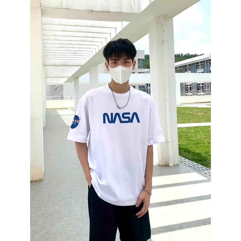 Nasa Áo Thun Tay Ngắn Dáng Rộng Thời Trang Mùa Hè 2024 Cho Cặp Đôi Tay áo ngắn áo thun nam