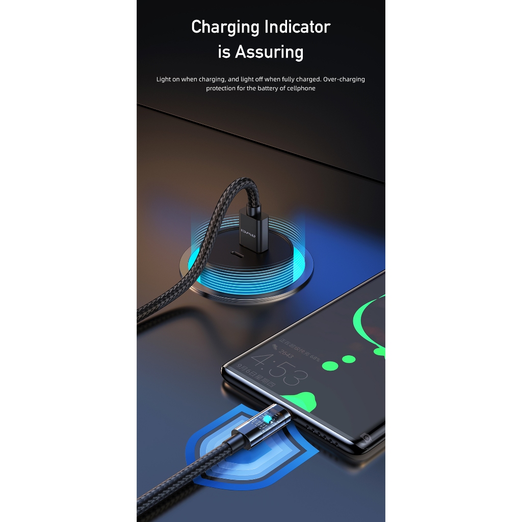 Ảnh Dây sạc Awei CL-139 100W Sạc nhanh USB Type C Micro Phone Cáp bện nylon 3