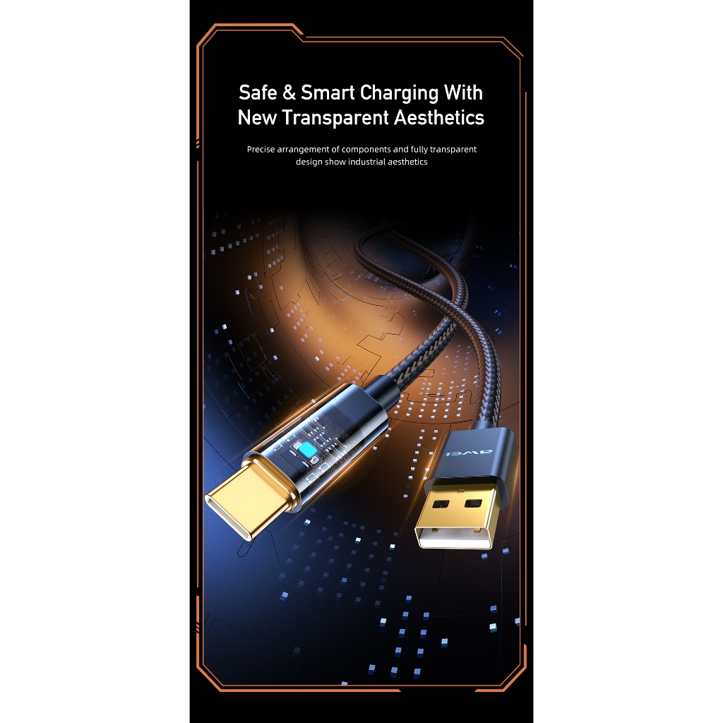 Ảnh Dây sạc Awei CL-139 100W Sạc nhanh USB Type C Micro Phone Cáp bện nylon 2