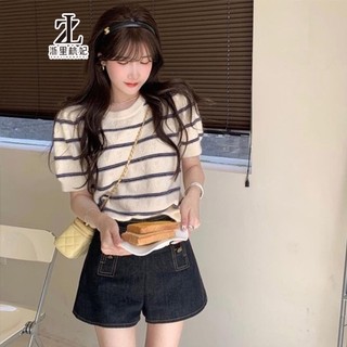 Áo ZHELIHANGFEI dệt kim tay ngắn dáng rộng chất lụa mềm mại hợp thời trang tùy chọn màu sắc