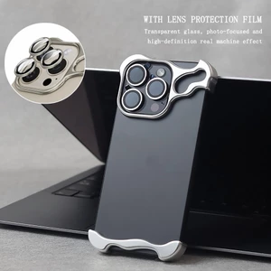 Ốp Điện Thoại Hợp Kim Titan Bảo Vệ Ống Kính Máy Ảnh Cho IPhone 17 16 15 14 13 12 Pro Max 15Plus