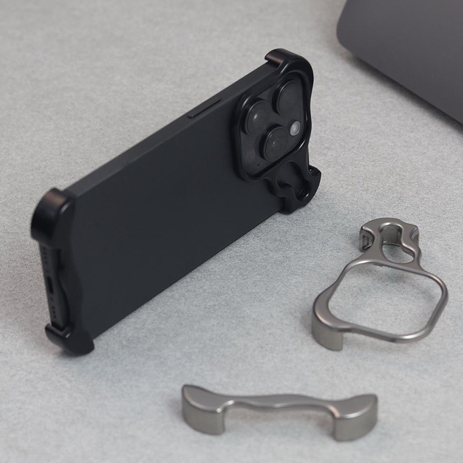 Ốp Điện Thoại Hợp Kim Titan Bảo Vệ Ống Kính Máy Ảnh Cho IPhone 17 16 15 14 13 12 Pro Max 15Plus