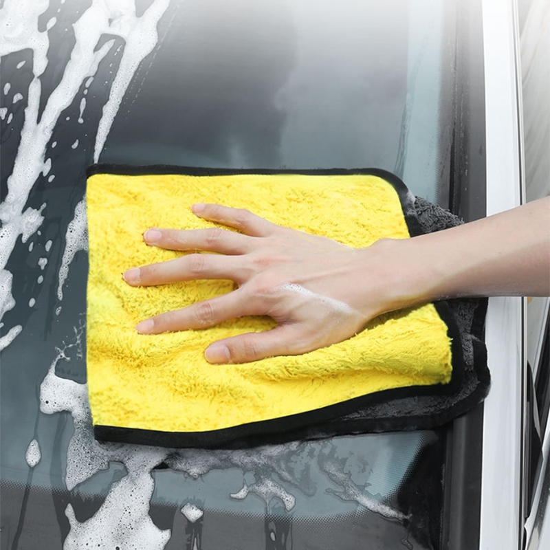 khăn lau xe ô tô chuyên dụng SEAMETAL Khăn Lau Xe Hơi Dày Dặn Thấm Hút Tốt 400GSM 50 * 100