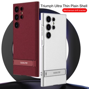 Ốp Điện Thoại Da Siêu Mỏng Chống Sốc Màu Trơn Cho Samsung Galaxy S24 Ultra S23 Ultra