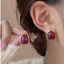 Mới Bông Tai Kim Loại Đính Đá Thời Trang Thu Đông Cho Nữ
