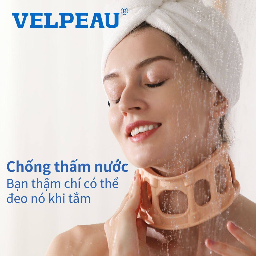 Ảnh Nẹp cổ VELPEAU-Đai đeo cổ silicone hỗ trợ giảm đau cổ-Đai quấn cổ hình roi thoáng khí mềm mại, giúp ổn định và giảm áp lực cột sống cổ cho nam và nữ 4