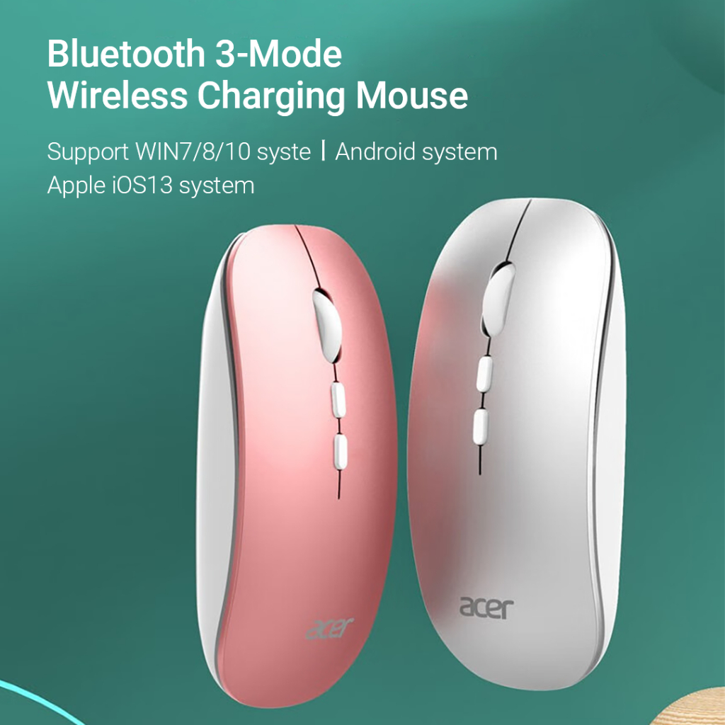 Chuột Bluetooth Không Dây Acer OMR050 2.4GHz / Bluetooth 3.0 / 5.0 Cho Win 7 / 8 / 10 Android Và iOS 13 - ảnh 2
