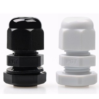 1 / 2 / 5 / 10 Chiếc Cáp Chống Thấm Nước Đầu Vào Cáp IP68 PG7 Cho 3-6.5mm PG9 PG11 PG13.5 PG16 PG19-PG48 Đầu Nối Nhựa Nylon Đen Trắng
