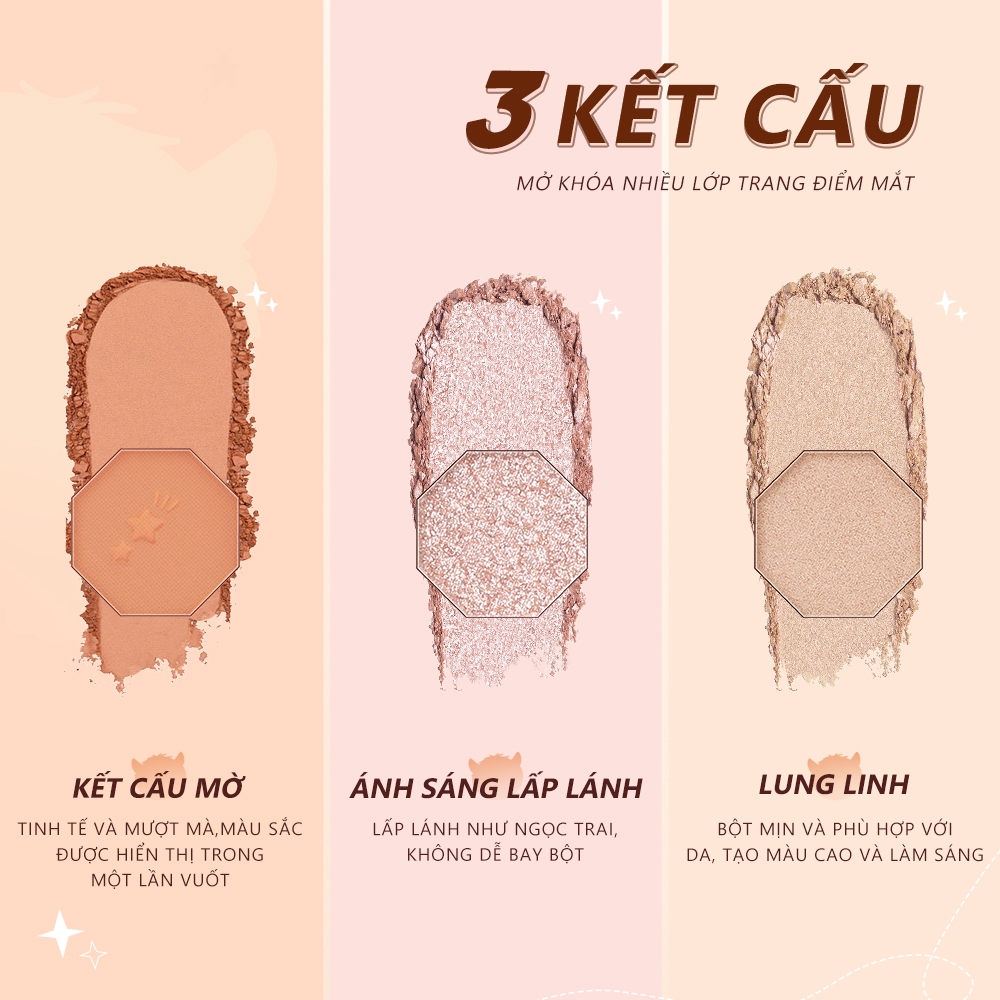 Ảnh Bảng Phấn Mắt BANXEER 9 Màu Lì Và Ánh Ngọc Trai Kết Hợp Mịn Màng Sành Điệu 74g 3