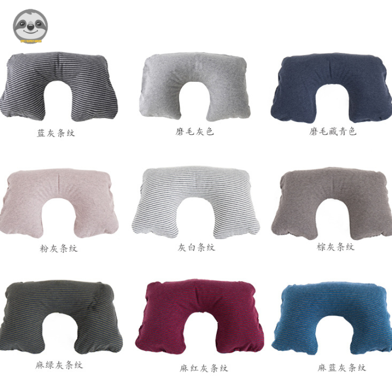 Gối Cổ Bơm Hơi Hình Chữ U Phong Cách Muji Nhật Bản
