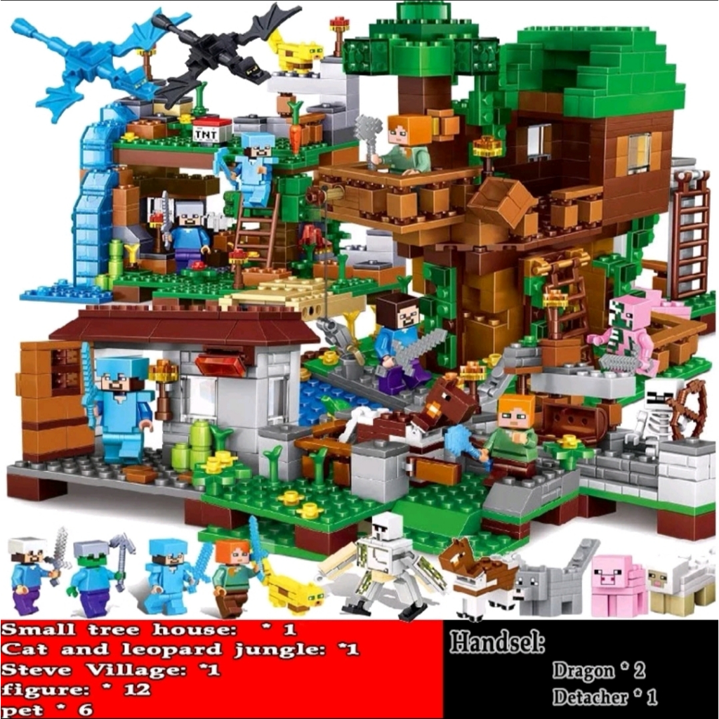 Đồ chơi khối xây dựng Minecraft Khối xây dựng hạt nhỏ Đồ chơi trẻ em ...