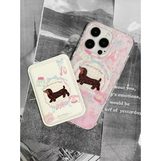 Ốp Điện Thoại Kiêm Ví Họa Tiết Hoạt Hình Màu Trắng Dễ Thương Cho iPhone 15 14 13 12 11 Pro Xs Max X Xr