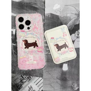 Ốp Điện Thoại Kiêm Ví Họa Tiết Hoạt Hình Màu Trắng Dễ Thương Cho iPhone 15 14 13 12 11 Pro Xs Max X Xr