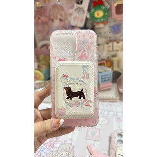 Ốp Điện Thoại Kiêm Ví Họa Tiết Hoạt Hình Màu Trắng Dễ Thương Cho iPhone 15 14 13 12 11 Pro Xs Max X Xr