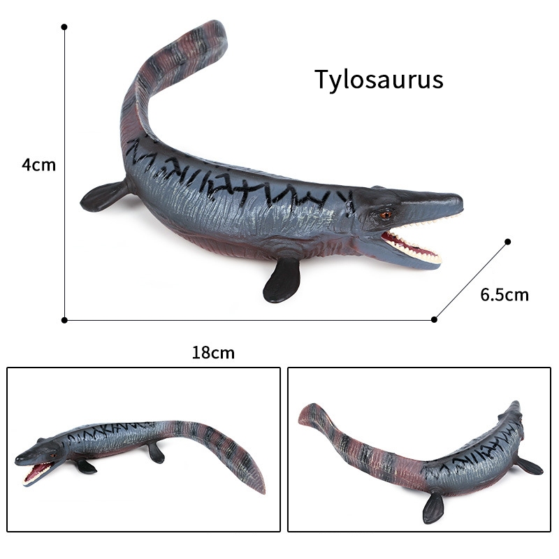 Mô phỏng kỷ Jura Mô hình khủng long rắn tĩnh Tyrannosaurus Rex Tylosaurus Đồ chơi Động vật Mô hình thủ công