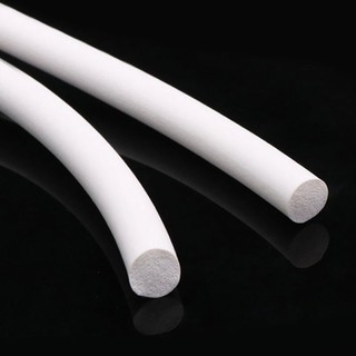 1 / 5 Mét Dây Bọt Biển Cao Su Silicon Tròn Trắng Xốp Backer Thanh Cói Dải VMQ Dây Tạo Bọt Đường Kính 1mm-15mm