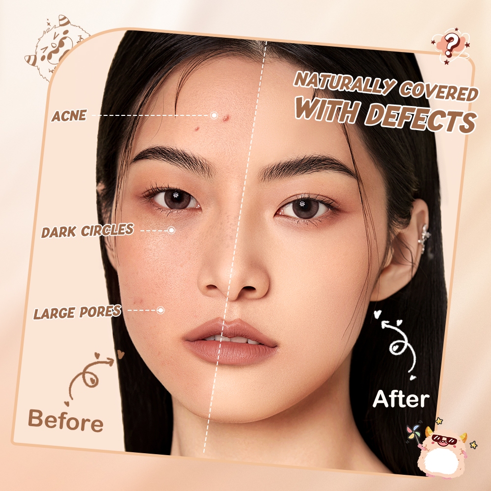 Ảnh Kem Nền BANXEER Che Khuyết Điểm Tự Nhiên Lâu Trôi 2