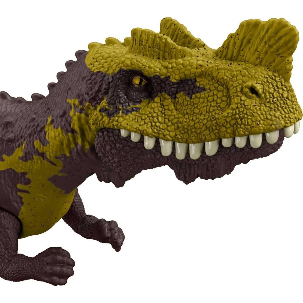 Jurassic World Strike Attack Dinosaur Figure Genyodectes with Movable Joints & Single Strike Feature, Toy with Physical & Digital Play HLN65 Mô Hình Đồ Chơi Khủng Long Jurassic World Strike Có Khớp Cử Động HLN65
