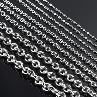 Chiều rộng 1.5 / 2 / 2.5 / 3 / 3.8 / 4.5 / 5 / 6 / 7 / 8mm Thép không gỉ Rolo Dây chuyền cáp Vòng cổ tròn DIY Trang sức Làm vòng tay Curban Rất nhiều Dropshipping Số lượng lớn 1 mét