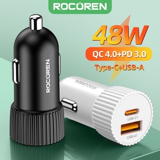 Cốc Sạc Nhanh Hai Cổng USB 48W 4.0 3.0 Cho iPhone Samsung QC Dùng Trong Xe Hơi