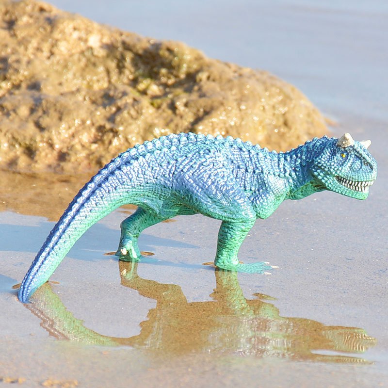 Mô hình khủng long kỷ Jura thịt rắn mô phỏng Carnotaurus khối nhựa tĩnh động vật hoang dã mô hình đồ chơi