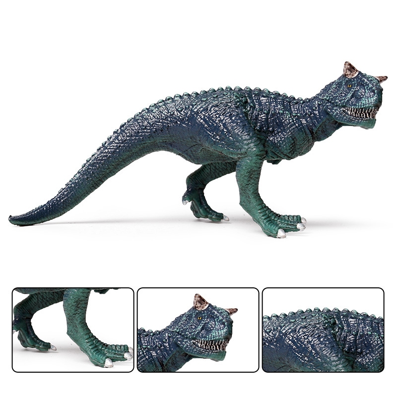 Mô hình khủng long kỷ Jura thịt rắn mô phỏng Carnotaurus khối nhựa tĩnh động vật hoang dã mô hình đồ chơi