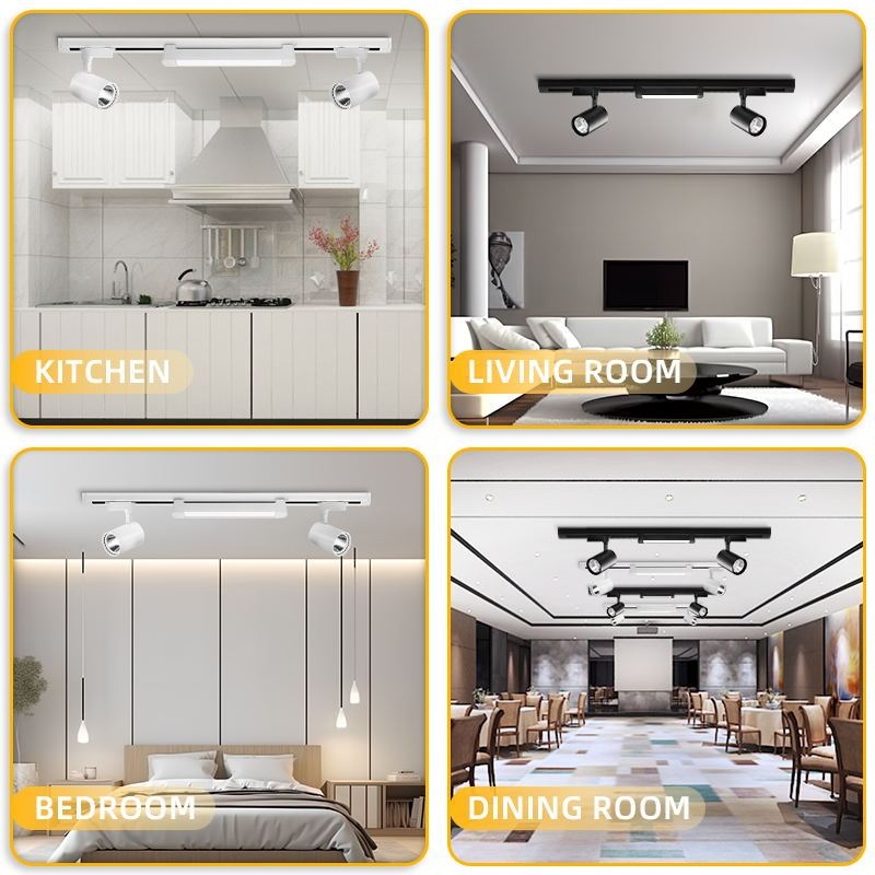 Bộ Đèn Rọi Ray Tiêu Điểm Rọi Spotlight Led Theo Dõi Gắn Trần Nhà Trang Trí Nội Thất For Phòng khách
