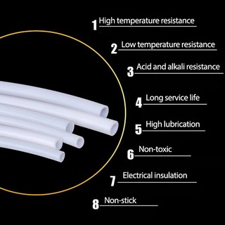 1 Mét FEP PTFE Ống ID 1 2 2.5 3 4 mm F46 Ống Cách Nhiệt Ống Cứng 600V Cho 3D Máy In Phần Ống
