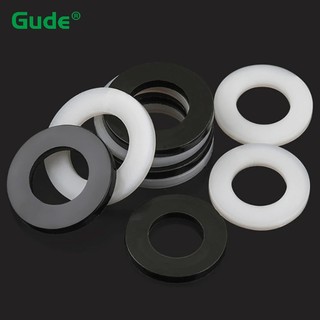 10 / 20 / 30 / 50 Chiếc Nhựa Trắng / Đen Nylon Phẳng Máy Bay Miếng Đệm M2 M2.5 M3 M4 M5 M6 M8 M10 M12 Vòng Đệm Cách Nhiệt Cho Vít 1 ~ 2mm