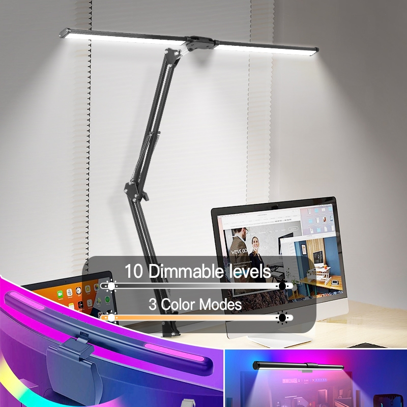3 Màu Đèn Led Bàn Học Đèn Màn Hình Xoay Có Thể Gập Lại 62cm Đèn Đọc Sách  Sắc Điều Chỉnh Độ Sáng Dành Cho Máy Tính Có Thể điều Chỉnh độ Sáng Khi Học Tập