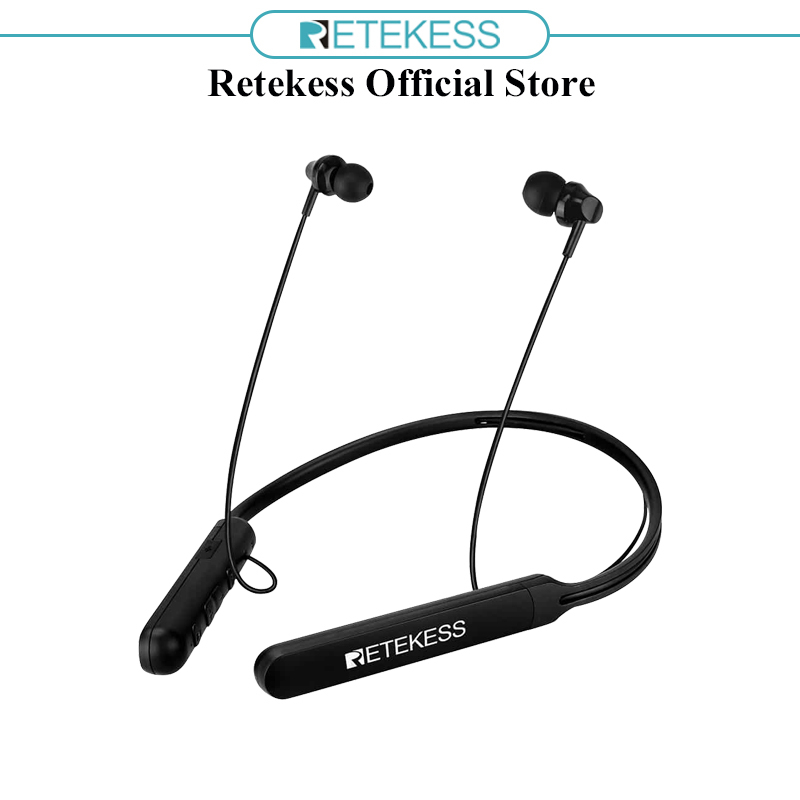 Ảnh Tai Nghe Bluetooth Retekess TR108 FM Đeo Cổ Hỗ Trợ Đài FM Có Thể Sạc Lại Và Hiển Thị Kỹ Thuật Số Dùng Khi Đi Bộ 1