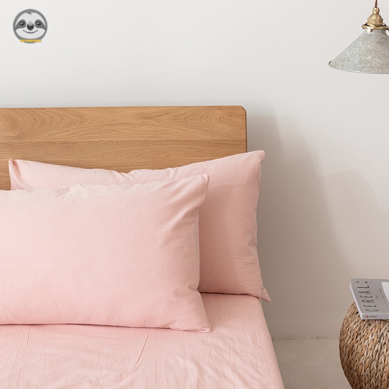Bộ 2 Vỏ Gối Cotton / Vỏ Gối Kẻ Sọc Caro Màu Sắc Tinh Khiết Phong Cách Muji Nhật Bản