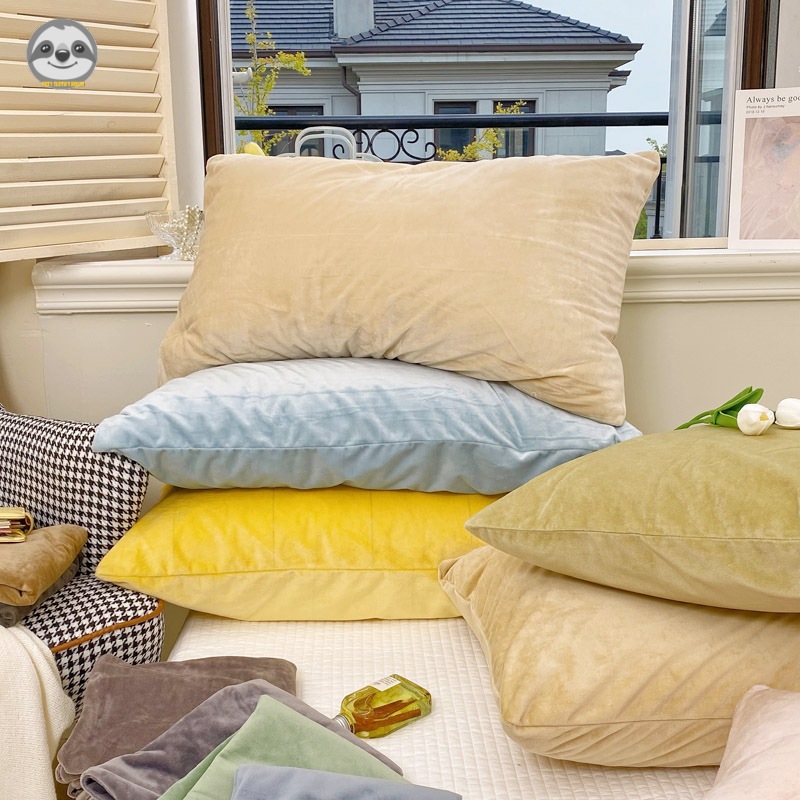 [Gói 2 chiếc] Phong cách Nhật Bản Muji / Vỏ gối nhung / Cặp gối mềm thân thiện với da / Vỏ gối ấm áp sản phẩm đơn