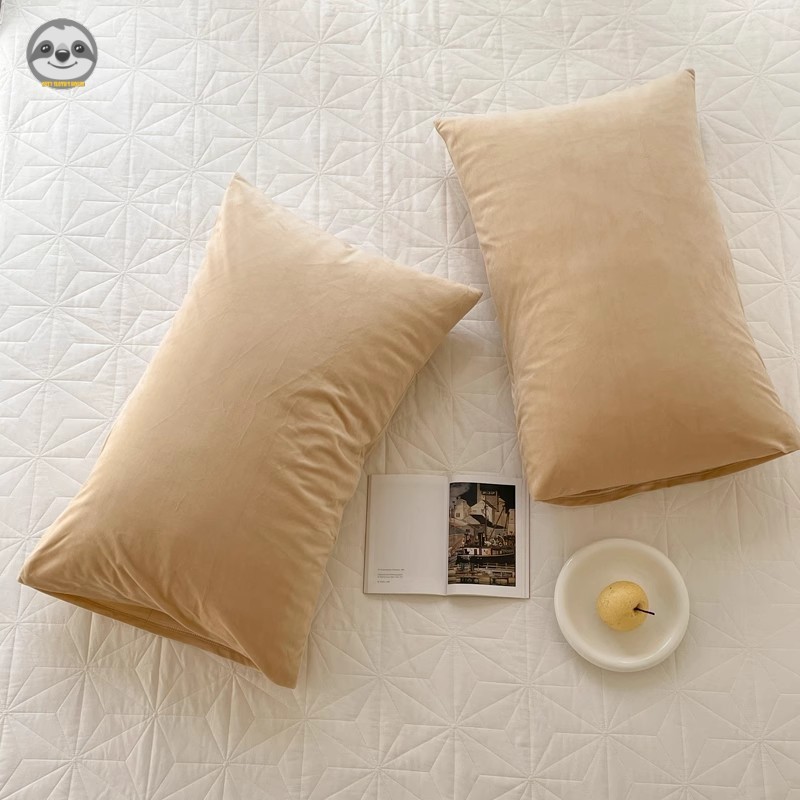 [Gói 2 chiếc] Phong cách Nhật Bản Muji / Vỏ gối nhung / Cặp gối mềm thân thiện với da / Vỏ gối ấm áp sản phẩm đơn