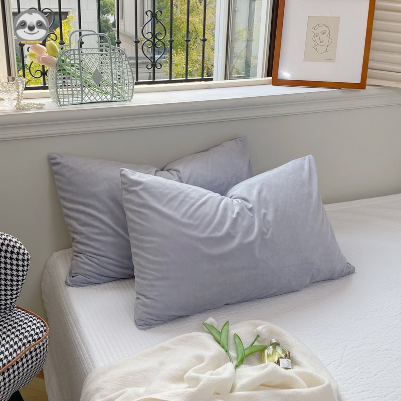 [Gói 2 chiếc] Phong cách Nhật Bản Muji / Vỏ gối nhung / Cặp gối mềm thân thiện với da / Vỏ gối ấm áp sản phẩm đơn