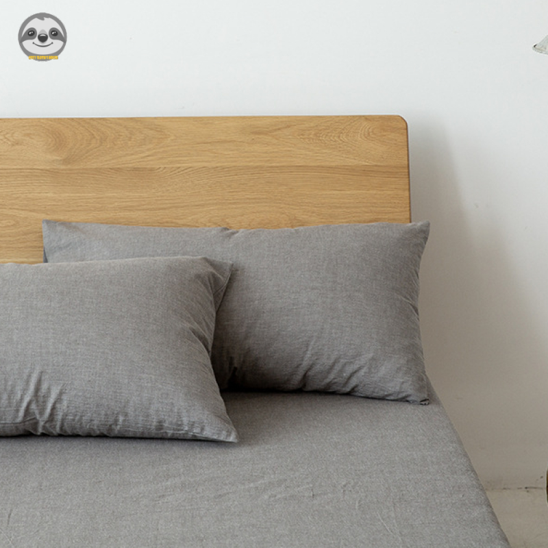 Bộ 2 Vỏ Gối Cotton / Vỏ Gối Kẻ Sọc Caro Màu Sắc Tinh Khiết Phong Cách Muji Nhật Bản