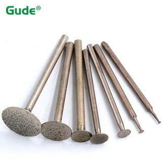 10 Chiếc Mài Bit 2,35 / 3 Mm Mỏng T Đầu Shank Kim Cương Gắn Điểm Đá Ngọc Khắc Ba Lan Khắc Công Cụ Dia 0.5mm-16mm