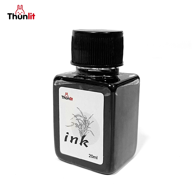 Ảnh Lọ mực bút máy Thunlit màu đen viết mịn mượt tiện dụng 20ml Mua 1 Tặng 1 Đồ Dùng Học Tập Bán Buôn 1
