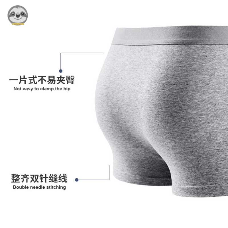 [2 Gói] Phong cách Nhật Bản Muji / 50 Quần lót Cotton đế dài nam / Quần lót Boxer màu trơn / Quần lót Boxer thoáng khí thấm mồ hôi